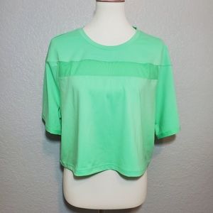 Gymshark Move neon green cropped top